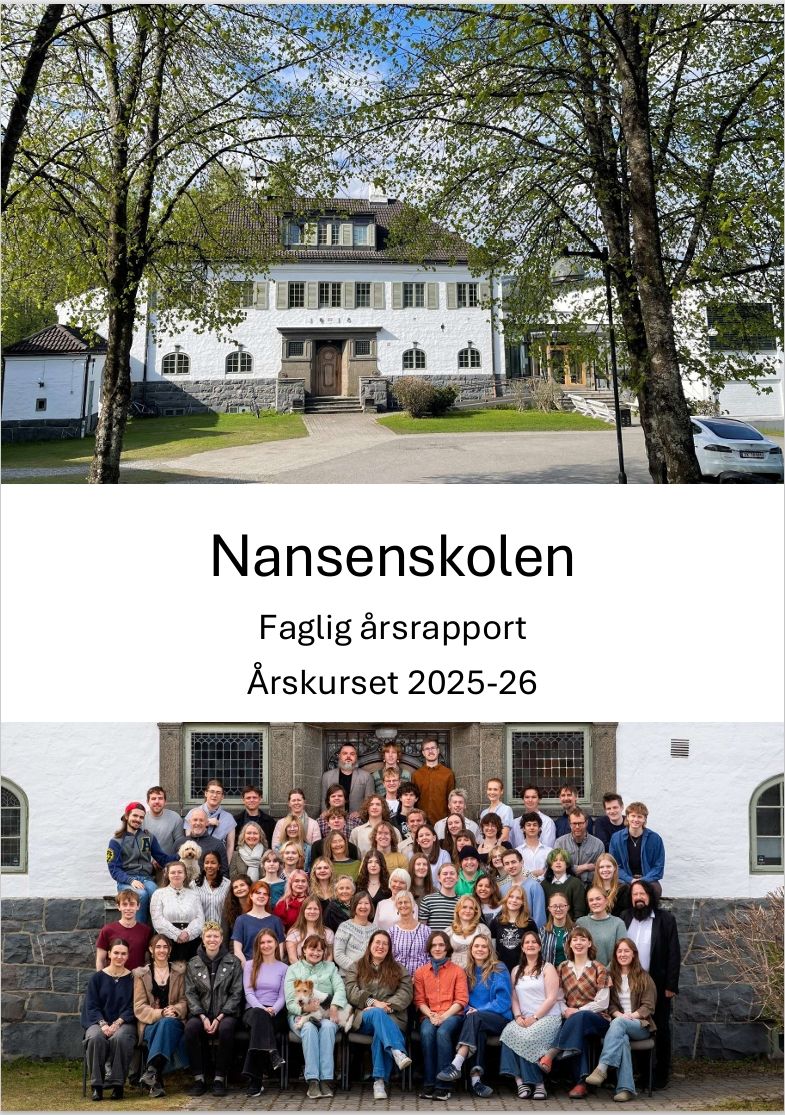 Forside til årsrapport for skoleåret 2025-26 på Nansenskolen